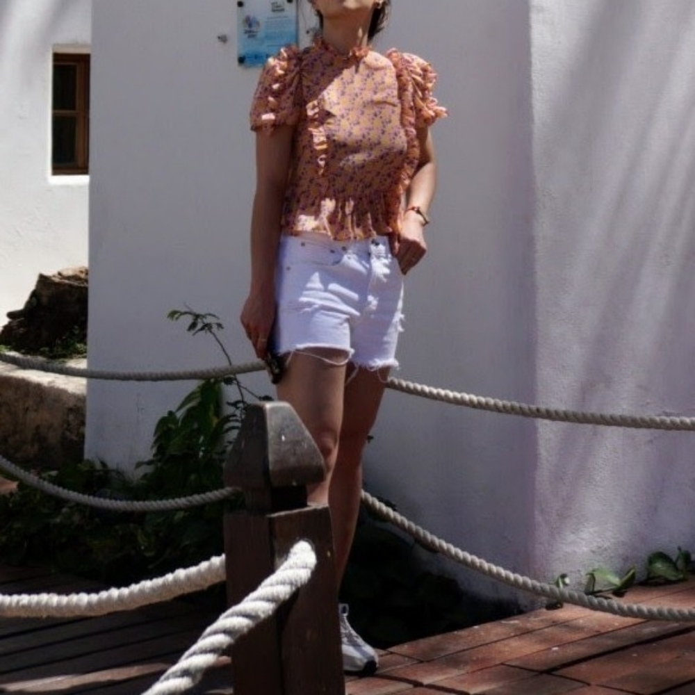 Sister Jane Tea Cup Ruffle Blouse - Almost New
